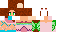 Minecraft skin texture, 64x32 legacy pixels