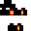 Black Minecraft skin texture, 64x64 pixels