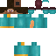 Blue Minecraft skin texture, 64x64 pixels
