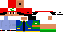 Minecraft skin texture, 64x32 legacy pixels
