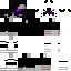 Black Minecraft skin texture, 64x64 pixels