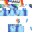 Blue Minecraft skin texture, 64x64 pixels