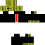Black Minecraft skin texture, 64x64 pixels