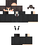 Slim Minecraft skin texture, 64x64 pixels