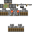 Gray Minecraft skin texture, 64x64 pixels