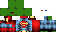 Minecraft skin texture, 64x32 legacy pixels