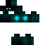 Black blue Minecraft skin texture, 64x64 pixels