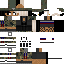 Black Minecraft skin texture, 64x64 pixels