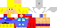 Minecraft skin texture, 64x32 legacy pixels