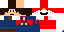 Minecraft skin texture, 64x32 legacy pixels