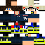 Minecraft skin texture, 64x64 pixels