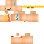 Orange Minecraft skin texture, 64x64 pixels