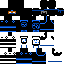 Black blue Minecraft skin texture, 64x64 pixels