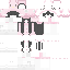 Gray pink Minecraft skin texture, 64x64 pixels