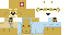 Minecraft skin texture, 64x32 legacy pixels