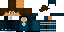 Minecraft skin texture, 64x32 legacy pixels