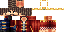 Red Minecraft skin texture, 64x32 legacy pixels