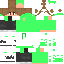 Green Minecraft skin texture, 64x64 pixels