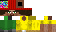 Minecraft skin texture, 64x32 legacy pixels