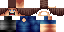 Blue Minecraft skin texture, 64x32 legacy pixels