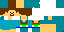 Minecraft skin texture, 64x32 legacy pixels