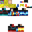 Minecraft skin texture, 64x64 pixels
