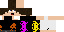 Minecraft skin texture, 64x32 legacy pixels