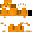Orange Minecraft skin texture, 64x64 pixels