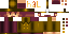 Brown Minecraft skin texture, 64x32 legacy pixels
