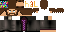 Minecraft skin texture, 64x32 legacy pixels