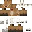 Brown orange Minecraft skin texture, 64x64 pixels
