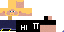 Minecraft skin texture, 64x32 legacy pixels