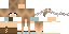 Minecraft skin texture, 64x32 legacy pixels