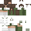 Brown green Minecraft skin texture, 64x64 pixels