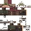 Brown red Minecraft skin texture, 64x64 pixels