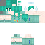 Blue Minecraft skin texture, 64x64 pixels