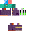 Minecraft skin texture, 64x64 pixels