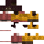 Brown red Minecraft skin texture, 64x64 pixels