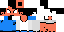 Minecraft skin texture, 64x32 legacy pixels
