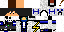 Minecraft skin texture, 64x32 legacy pixels