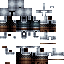 Gray Minecraft skin texture, 64x64 pixels
