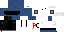 Minecraft skin texture, 64x32 legacy pixels
