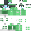 Green Minecraft skin texture, 64x64 pixels