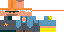 Minecraft skin texture, 64x32 legacy pixels