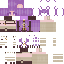 Purple red Minecraft skin texture, 64x64 pixels