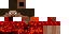 Red brown Minecraft skin texture, 64x32 legacy pixels