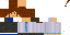 Blue Minecraft skin texture, 64x32 legacy pixels