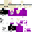 Purple yellow Minecraft skin texture, 64x64 pixels