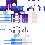 Blue purple Minecraft skin texture, 64x64 pixels