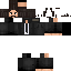 Gray Minecraft skin texture, 64x64 pixels